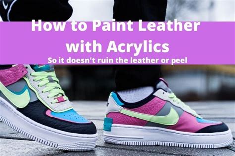 how to paint fake leather tennis shoes|sealing leather shoes with acrylic paint.